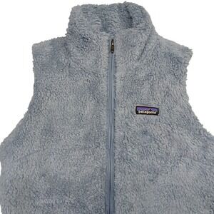 Patagonia Los Gatos Fleece Vest Light Plume Grey Blue Full Zip 25216 Womens M